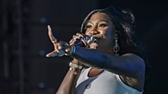 Aya Danioko, aka Aya Nakamura, performs on the main stage during the 46th edition of the Paleo Festival in Nyon, Switzerland, Saturday, July 22, 2023. 