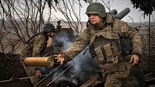 Ukrainian soldiers of the 71st Jaeger Brigade fire a M101 howitzer towards Russian positions at the frontline, near Avdiivka, Donetsk region, Ukraine, Friday, March 22, 2024.