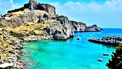 Rhodes, pictured here, will be the home of the visa office for Turkish tourists