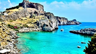 Rhodes, pictured here, will be the home of the visa office for Turkish tourists
