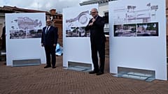 Italiens Kulturminister Gennaro Sangiuliano (links) und Roms Bürgermeister Roberto Gualtieri (rechts) stellten das neue Projekt vor.