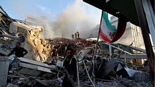 ساختمان کنسولگری ایران در دمشق پس از حمله روز دوشنبه اول آوریل ۲۰۲۴