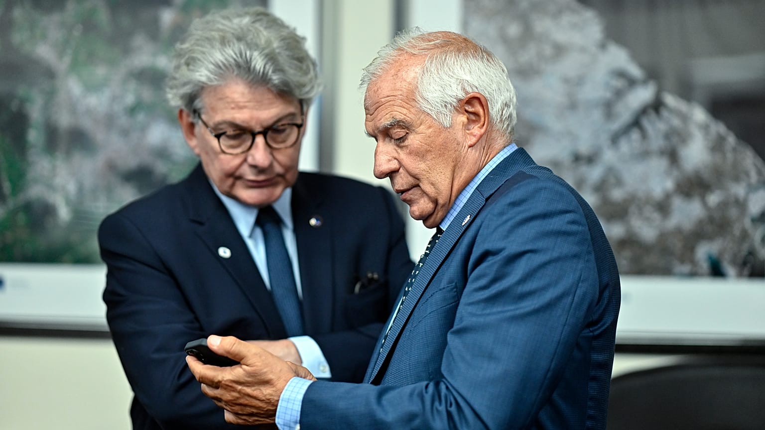 The European Commission's Thierry Breton (left) and Josep Borrell