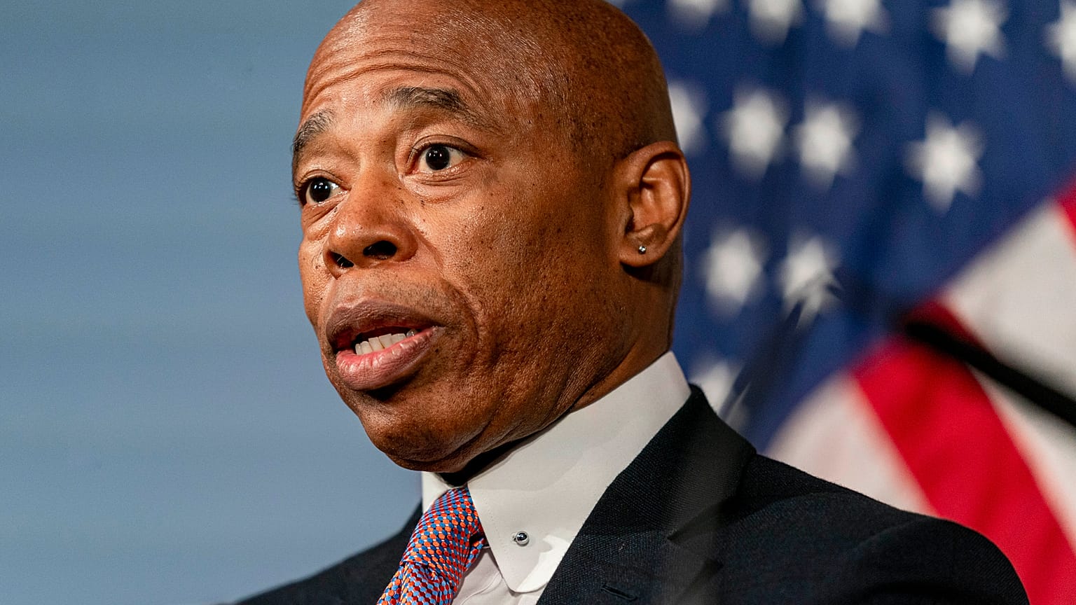 New York City Mayor Eric Adams speaks during a news conference at City Hall, Dec. 12, 2023, in New York.