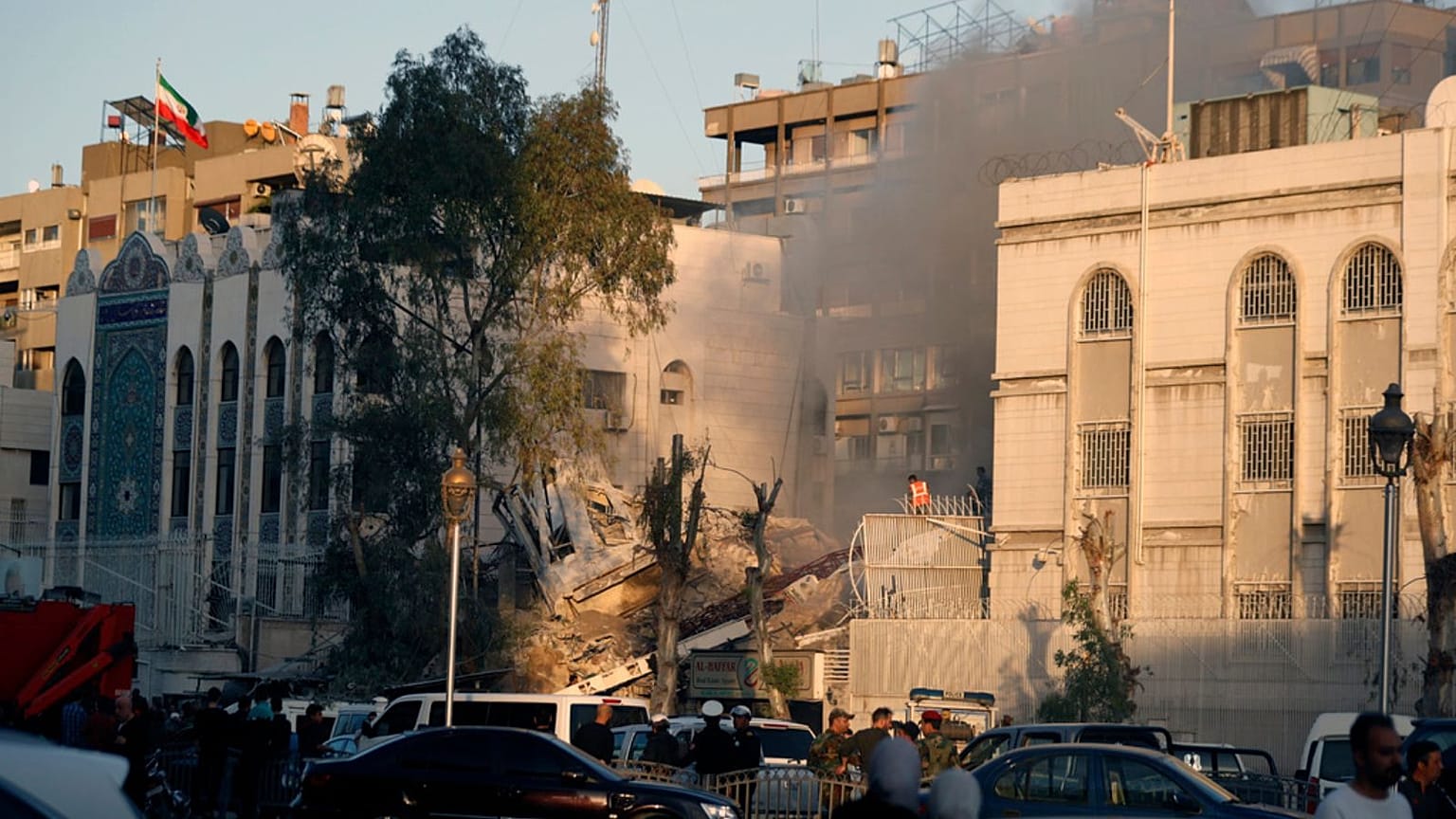 the consular section of Iran's embassy in Damascus