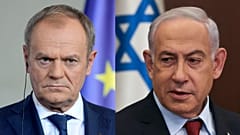 El Primer Ministro polaco, Donald Tusk, y el Primer Ministro israelí, Benjamin Netanyahu.