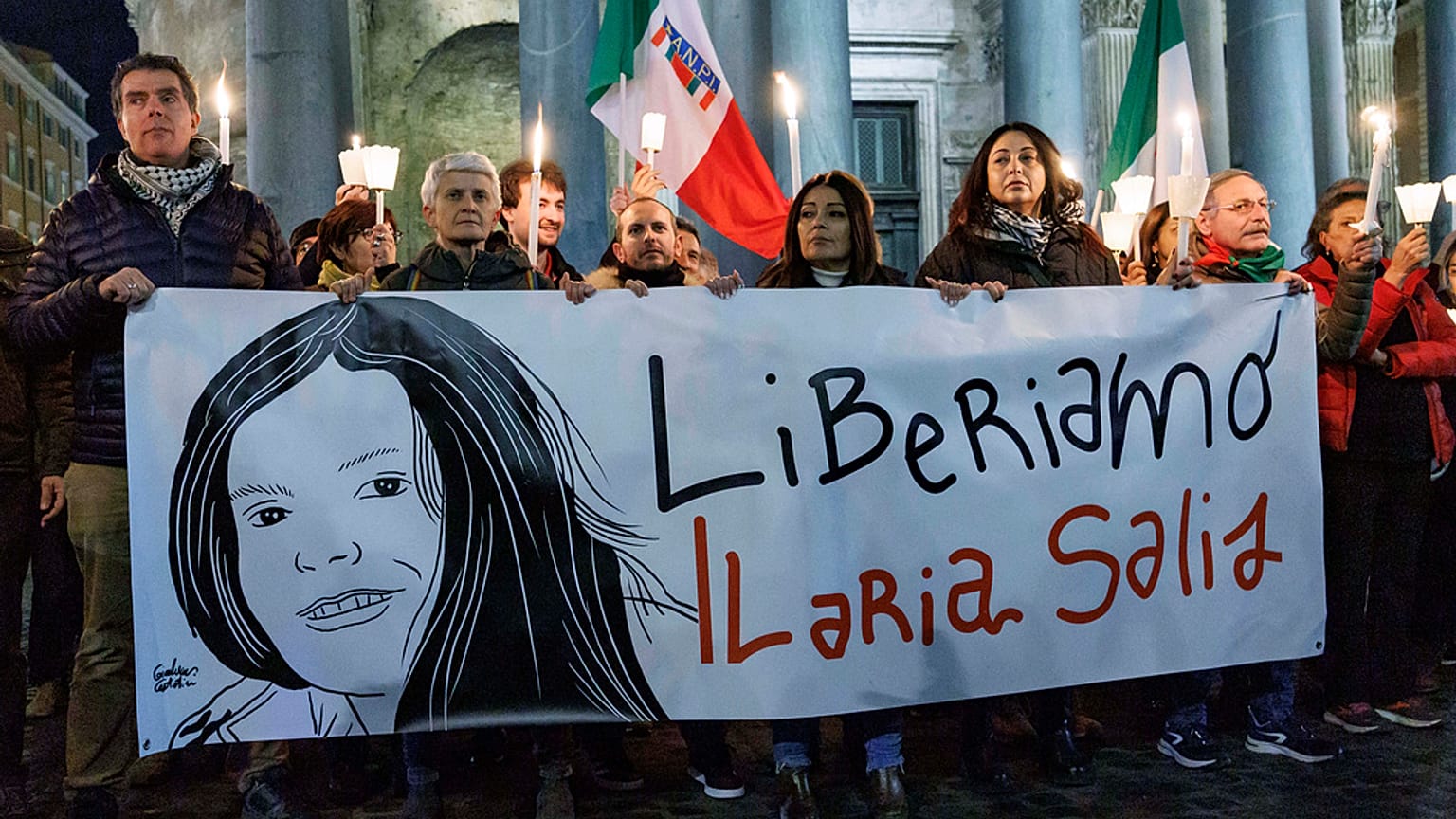 Manifestación por la liberación de Ilaria Salis