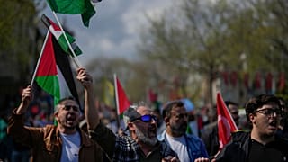 شرکت کنندگان در راهخپیمایی روز قدس در استانبول