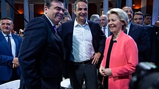 Μαργαρίτης Σχοινάς - Κυριάκος Μητσοτάκης - Ούρσουλα φον ντερ Λάιεν
