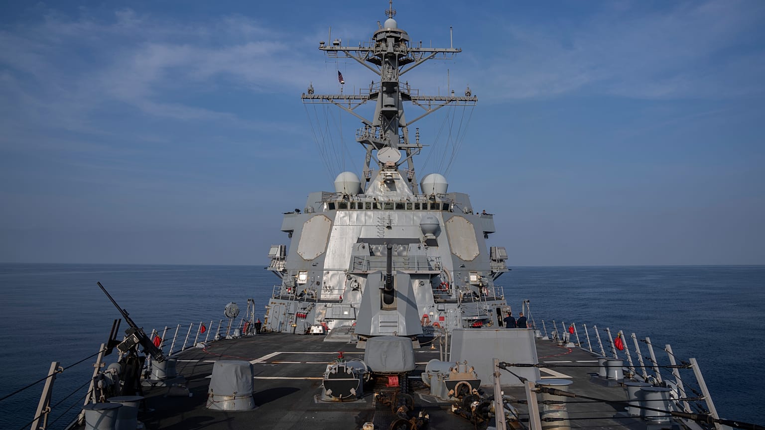U.S.S. Gravely destroyer in the south Red Sea, 13 February 2024