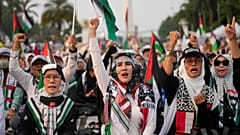 Imagen de una manifestación a favor de los palestinos y en contra de la ofensiva militar de Israel en la Franja de Gaza.