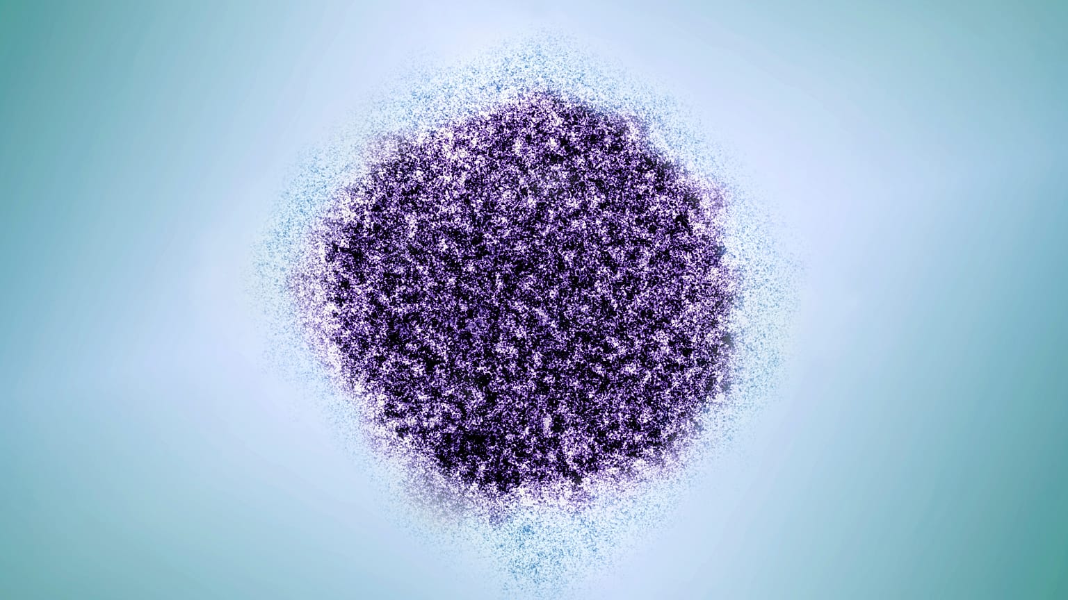 Diese kolorierte elektronenmikroskopische Aufnahme, die von der Rockefeller University und dem NIAID zur Verfügung gestellt wurde, zeigt ein Hepatitis-C-Virus