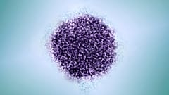 Diese kolorierte elektronenmikroskopische Aufnahme, die von der Rockefeller University und dem NIAID zur Verfügung gestellt wurde, zeigt ein Hepatitis-C-Virus