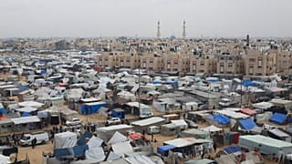 چادرهای آوارگان فلسطینی در رفح در جنوب نوار غزه