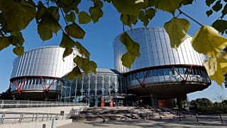 Vista do Tribunal Europeu dos Direitos do Homem em Estrasburgo, no leste de França, em 27 de setembro de 2023.