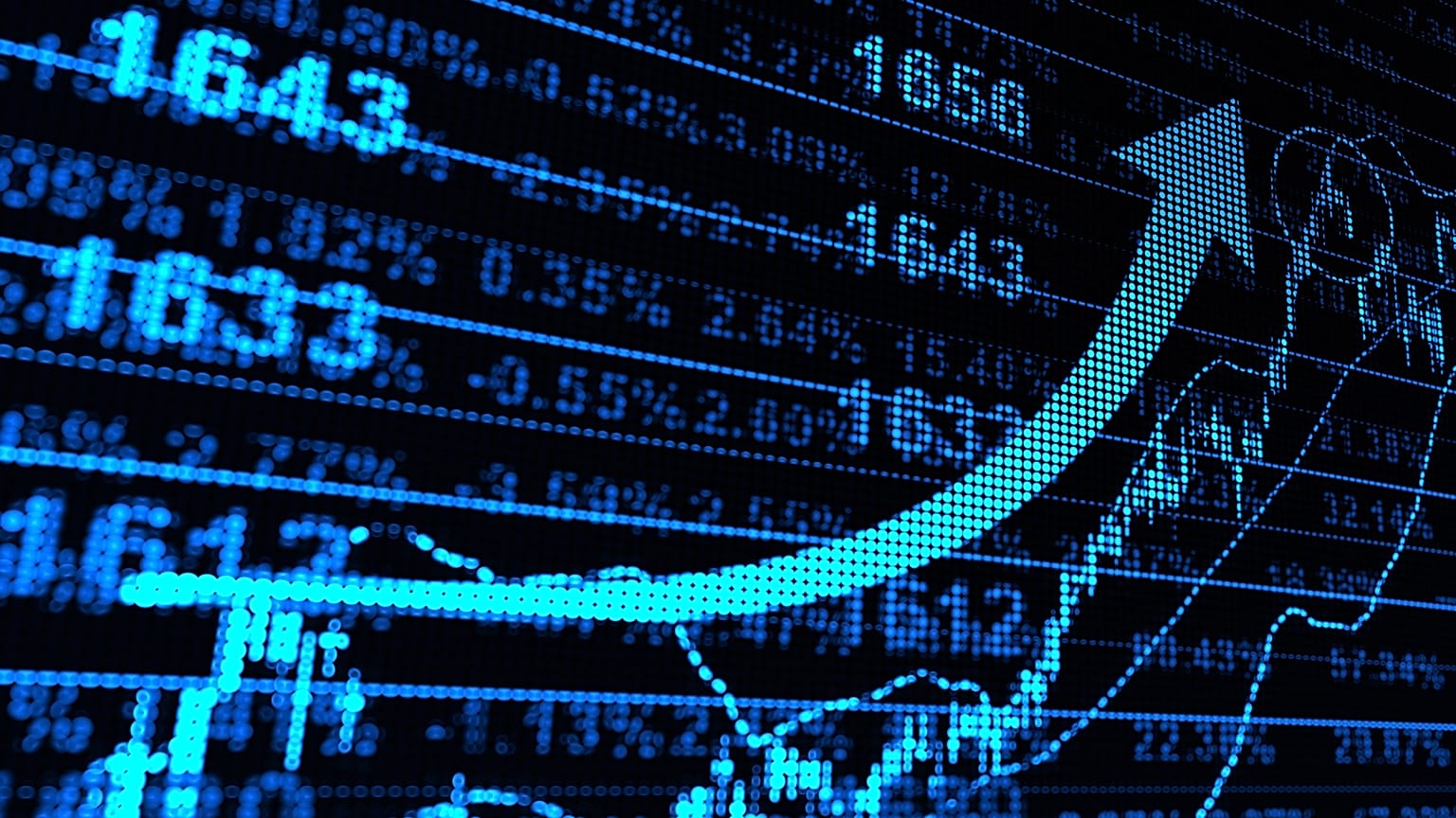 Stock market graphic.