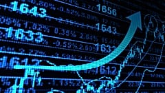 Stock market graphic.