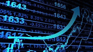 Stock market graphic.