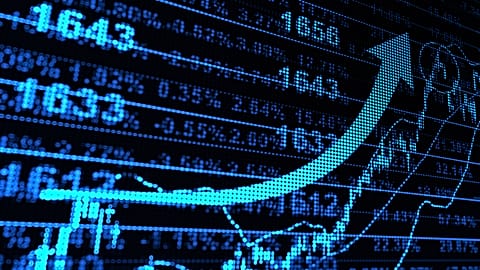 Stock market graphic.