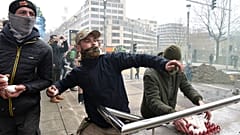 Protesta contra la OTAN en Nápoles, Italia
