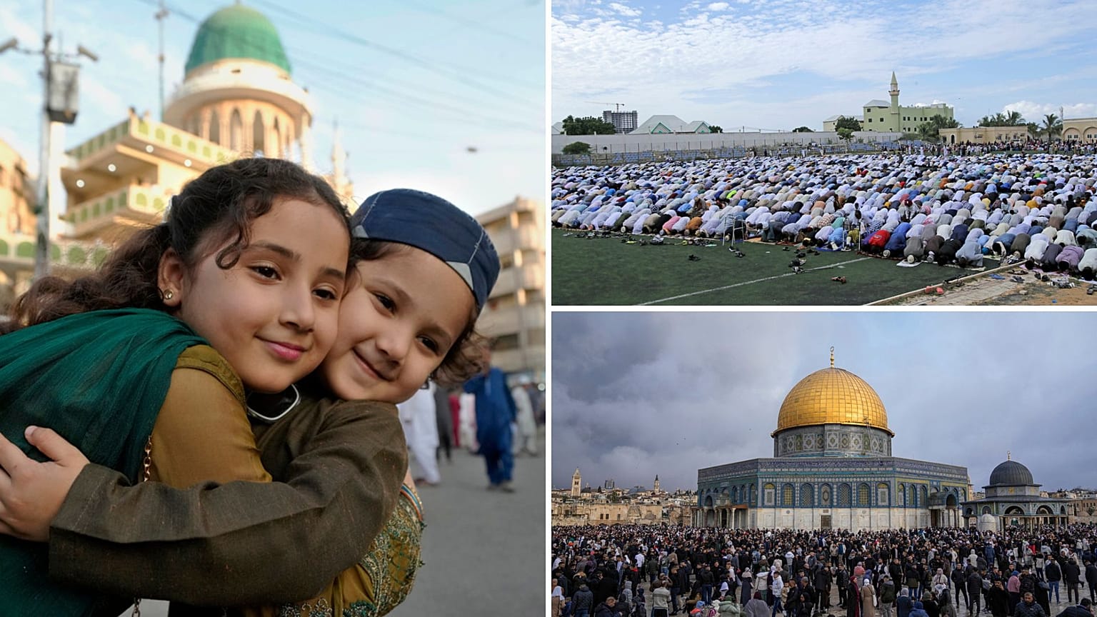 A look at how Muslims across the world are celebrating the start of Eid-al-Fitr