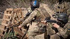 Members of the Siberian Battalion, which was formed mostly of volunteer Russian citizens joining the Ukrainian Armed Forces' International Legion.
