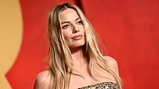 Margot Robbie arrives at the Vanity Fair Oscar Party on Sunday, March 10, 2024