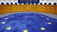 Άποψη του Ευρωπαϊκού Δικαστηρίου Ανθρωπίνων Δικαιωμάτων την Τρίτη 9 Απριλίου 2024 στο Στρασβούργο της ανατολικής Γαλλίας.