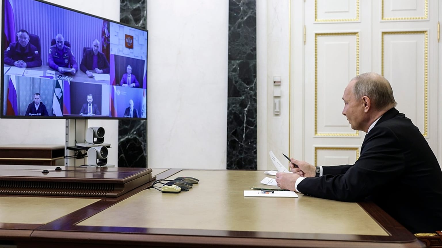 Putin en una videoconferencia.