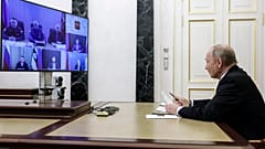 Putin en una videoconferencia.