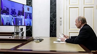 Putin en una videoconferencia.