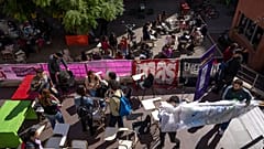 Studentenproteste in Argentinien. 