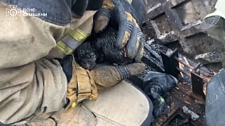 Captura de vídeo cortesía del Servicio Estatal de Emergencias de Ucrania