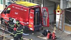 Trabajos de rescate en la central hidroeléctrica italiana que sufrió una explosión
