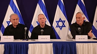 Başbakan Binyamin Netanyahu, Savunma Bakanı Yoav Gallant ve muhalefet lideri Benny Gantz