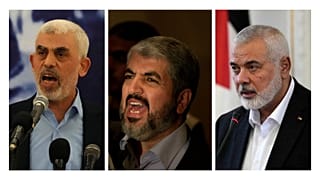 رهبران حماس، اسماعیل هنیه، خالد مشعل و یحی سنوار