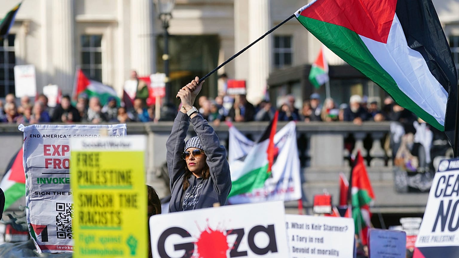 المسيرة التاضمنية مع غزة في لندن
