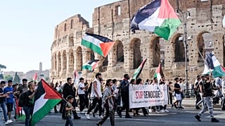 Protesto pró-palestina em Roma