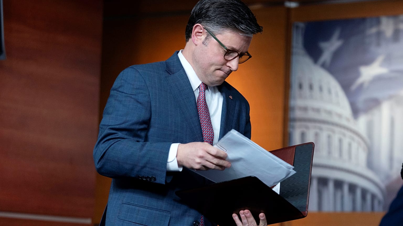 Mike Johnson, président de la Chambre des représentants des États-Unis, le 10 avril 2024.