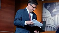Mike Johnson, président de la Chambre des représentants des États-Unis, le 10 avril 2024.