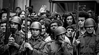 Jóvenes portugueses el 25 de abril de 1974, por Alfredo Cunha