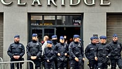 Policías en Bruselas.