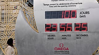 O relógio que faz a contagem decrescente para os Jogos Olímpicos de Paris