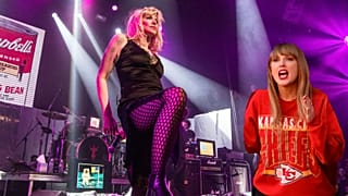 Courtney Love has some words - seen here performing at the "Above Ground" Benefit Concert at Belasco Theater - April 2018