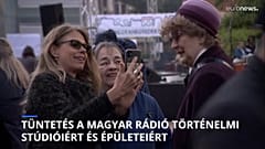 Tüntetés a Magyar Rádió történelmi tömbjéért