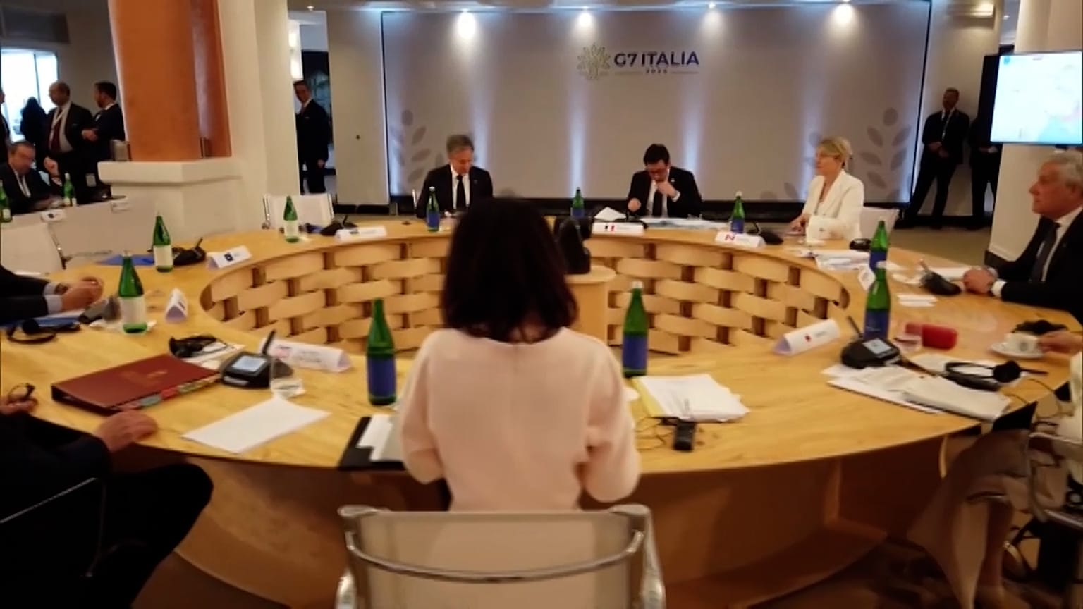 Imagen de la reunión de trabajo de los ministros de Asuntos Exteriores del G7 en Capri, Italia.