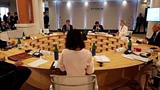 Imagen de la reunión de trabajo de los ministros de Asuntos Exteriores del G7 en Capri, Italia.