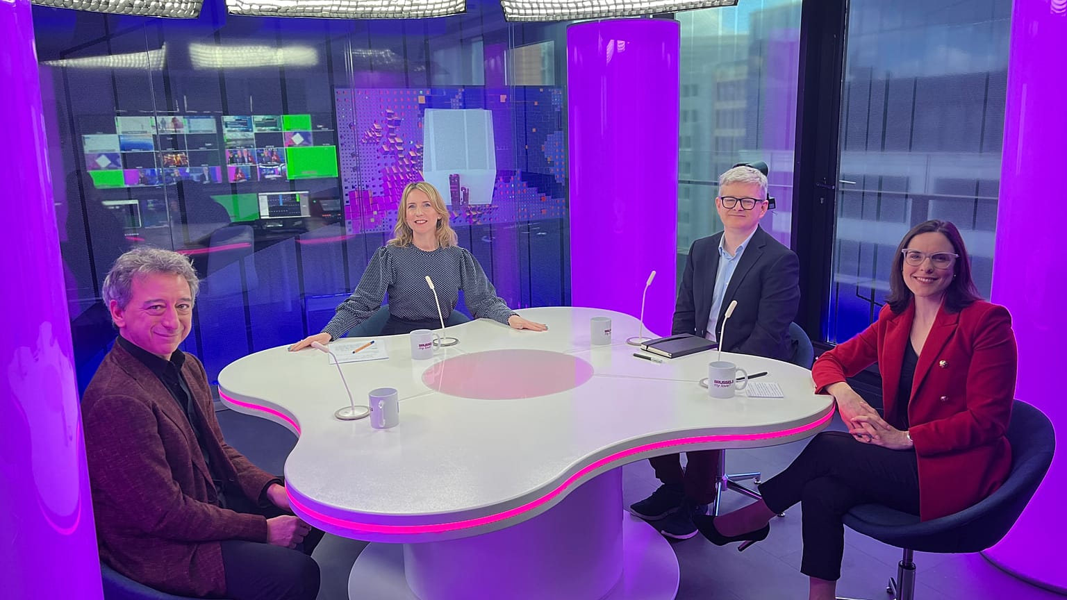 Méabh Mc Mahon with Raquel García Hermida-van der Walle, Andrea Renda and Eoin Drea. 