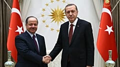 رجب طیب اردوغان، رئیس جمهور ترکیه و مسعود بارزانی رئیس اقلیم کردستان عراق
