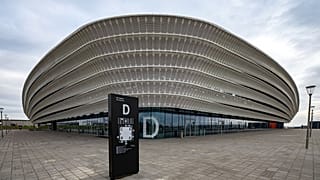 A székesfehérvári Alba Aréna multifunkcionális sport- és rendezvénycsarnok kívülről